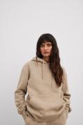 NA-KD Basic Oversized børstet hettegenser - Beige