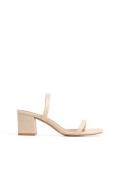 NA-KD Shoes Firkantet Remsandal - Beige