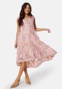 Goddiva Embroidered Lace Dress Light pink M (UK10)