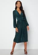 Bubbleroom Occasion Wrap Tie Midi Dress Petrol 42