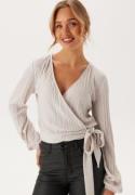 BUBBLEROOM Jolie Wrap Top Light beige S