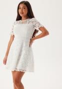 Bubbleroom Occasion Crochet Lace short dress White 40