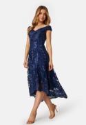 Goddiva Embroidered Lace Dress Dark blue XS (UK8)