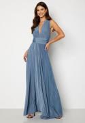 Goddiva Multi Tie Maxi Dress Light blue L (UK14)