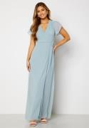 Bubbleroom Occasion Grienne Wrap Gown Dusty blue 3XL