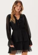 BUBBLEROOM Cheyenne Frill dress Black 46