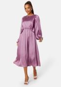 Bubbleroom Occasion Khrista Satin Dress Dark purple 2XL