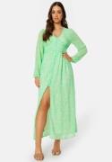 ONLY Amanda L/S Long Dress Summer Green AOP:Tan L