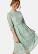 Happy Holly High Neck Lace Dress Light mint 44