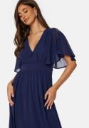 Bubbleroom Occasion Butterfly Sleeve Midi Dress Navy 38