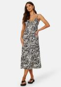 VILA Limia Maya Strap Dress Birch AOP:Maya black 34