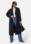 BUBBLEROOM Belted Midi Trenchcoat Black 50