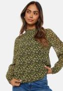 VERO MODA Holly Vica LS Frill Top Vibrant Green AOP:Vi XS