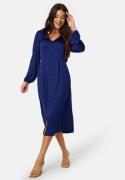 Happy Holly Gwen Satin Dress Blue 52/54