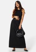 BUBBLEROOM Pleated Maxi Skirt Black L