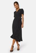 John Zack Short Sleeve Wrap Dress Black XXS (UK6)