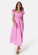 FOREVER NEW Athena Ruffle Midi Dress Candy Floss 34