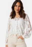 VERO MODA Vmgabena L/S lace shirt Cloud Dancer M