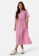 Pieces Pctala String Tie Midi Dress Hot Pink XS