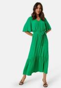 BUBBLEROOM Butterfly Sleeve Viscose Dress Green 36