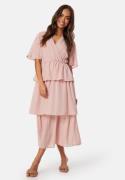 Happy Holly Butterfly Sleeve Flounce Dress Dusty pink 36/38