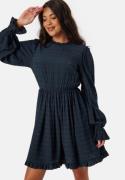 BUBBLEROOM Viscose Frill Dress Navy 36