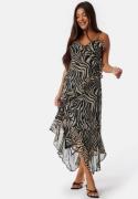 ONLY Onlasta life strap frill ankel dress Black/Zebra M