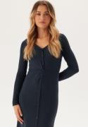 Happy Holly Knitted Dress Dark blue/Melange 32/34