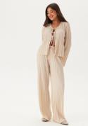 BUBBLEROOM Pleated Wide Trousers Light beige XS