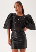 Bubbleroom Occasion Pearl Organza Blouse Black XS