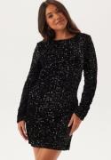 Pieces Pckam LS New Dress Black Detail:Black sequins XL