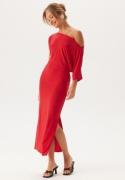 John Zack Off Shoulder Midaxi Dress Red XS (UK8)