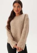 SELECTED FEMME Slfalva Structure Ls Knit O-ne Irish Cream Detail:birch...