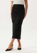 BUBBLEROOM Soft Midi Skirt Black/Striped M