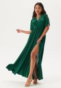 Bubbleroom Occasion Butterfly Sleeve Soft Gown Emerald green M