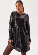 YAS Yaschekka Ls Dress Black Detail:Sequins M