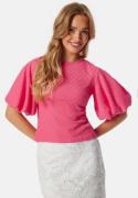 BUBBLEROOM Volume Sleeve Blouse Pink L