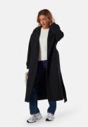 BUBBLEROOM Belted Wool Blend Coat Black L