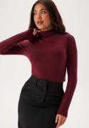 SELECTED FEMME Slfmanja Ls Drapey High Neck T Zinfandel XL