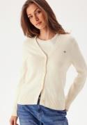 GANT Classic Cotton Cardigan Cream XS