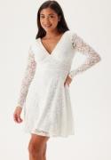 Bubbleroom Occasion Long Sleeve Lace Dress White S