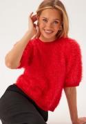 Pieces PCFee SS O-Neck Knit Top High Risk Red M