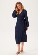 BUBBLEROOM Structure Wrap Dress Navy M