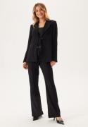 BUBBLEROOM Flared Structured Suit Trousers Black 40