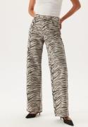 ONLY Onlhope Hw Zebra Wide Dnm Light Grey Denim Print:zebra 31/32