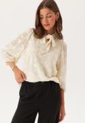 VILA Viharmonia Tie Neck 3/4 TOP TO Birch S