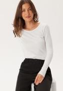 VILA Vinora L/S O-NECK TOP - NOOS O Bright White L