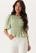 Happy Holly Butterfly Sleeve Smock Top Dusty green 52/54