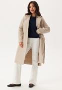 VERO MODA Vmfortuneaya Long Coat Oatmeal Detail:Melange M