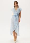 VERO MODA Vmpage S/L LONG WRAP DRESS  LO Airy Blue Aop:mona M